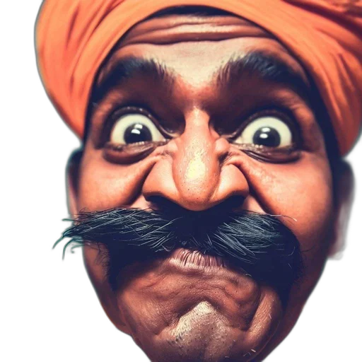 face, mask, staff, cartoon transparent PNG cut-out