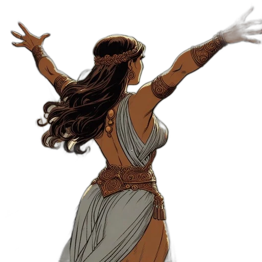 dress, concept art, fantasy art, comic book art transparent PNG cut-out