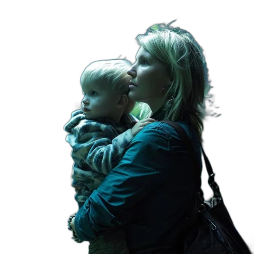 photorealistic, serene, moment, shared transparent PNG cut-out