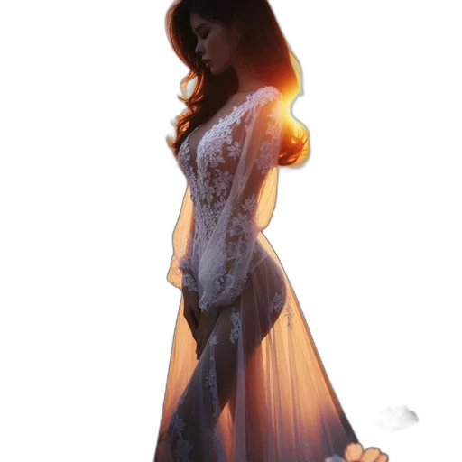 dress, concept art, fantasy art, photorealistic transparent PNG cut-out