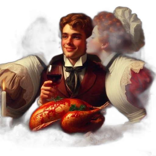 food, photorealistic, concept art, oil painting transparent PNG cut-out