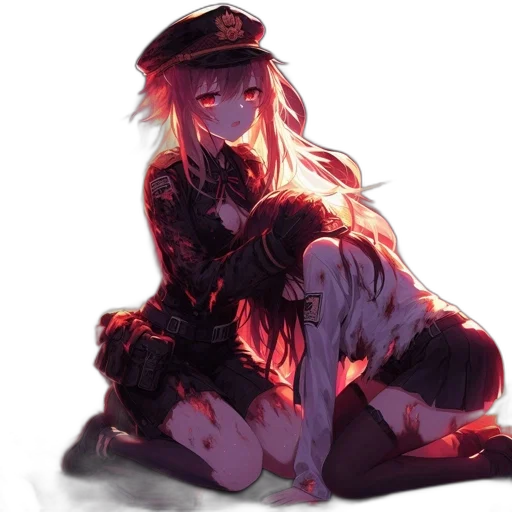 dress, hat, weapon, creature transparent PNG cut-out