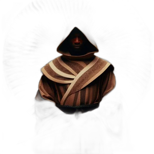 jacket, mask, hat, staff transparent PNG cut-out