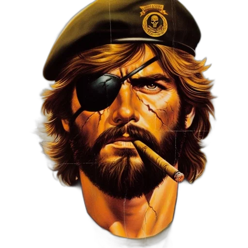 face, comic book art, photorealistic, concept art transparent PNG cut-out