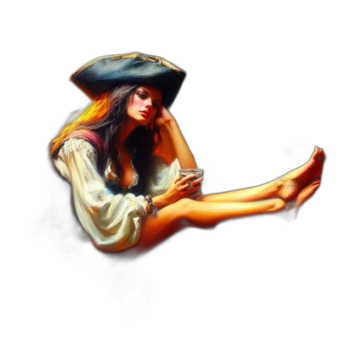 hat, dress, jewelry, staff transparent PNG cut-out