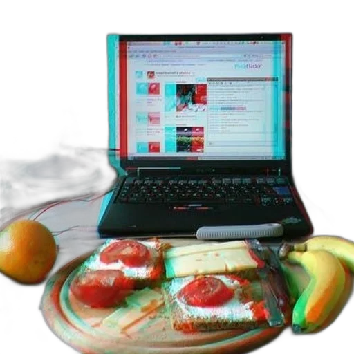 food, jewelry, staff, vaporwave transparent PNG cut-out