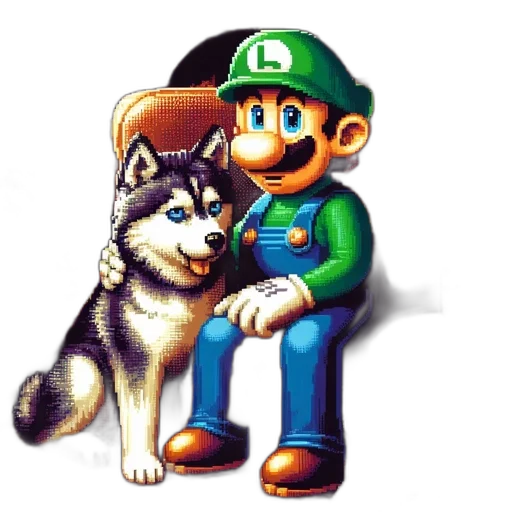 animal, hat, creature, pixel art transparent PNG cut-out