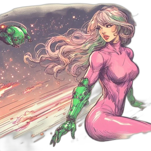 comic book art, concept art, fantasy art, anime transparent PNG cut-out