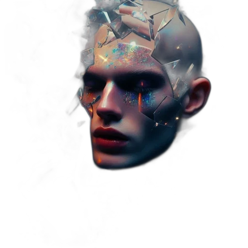 face, mask, robot, crown transparent PNG cut-out