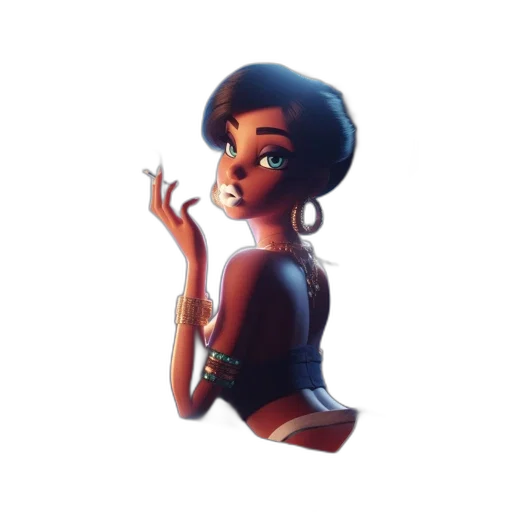 dress, staff, jewelry, face transparent PNG cut-out