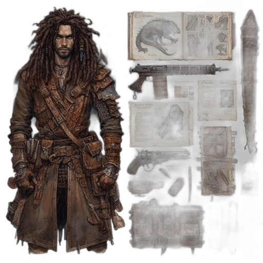 concept art, fantasy art, comic book art, photorealistic transparent PNG cut-out