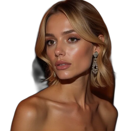 jewelry, face, hair, dress transparent PNG cut-out