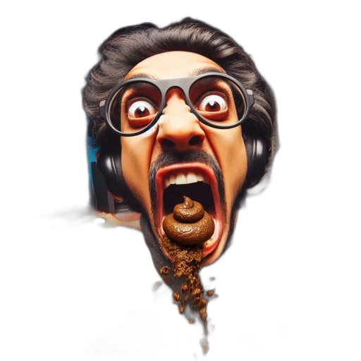 face, staff, creature, hair transparent PNG cut-out