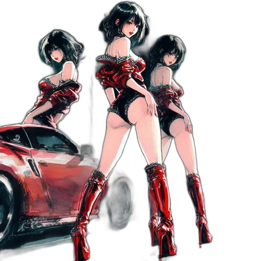 car, concept art, comic book art, fantasy art transparent PNG cut-out