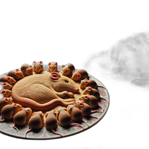 food, 3d render, photorealistic, earth tones transparent PNG cut-out