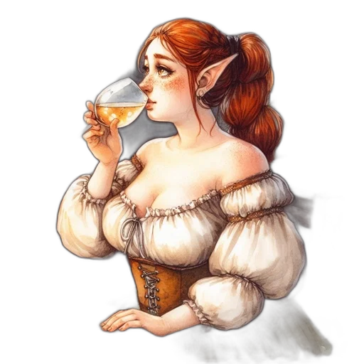 dress, fantasy art, concept art, watercolor transparent PNG cut-out