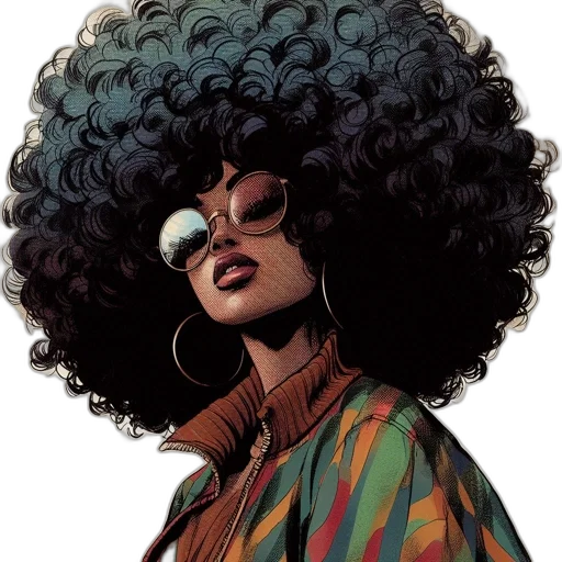 hair, crown, comic book art, concept art transparent PNG cut-out