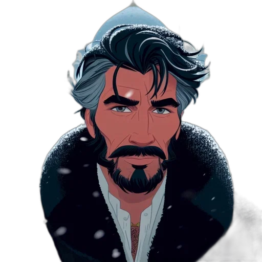 face, jacket, comic book art, concept art transparent PNG cut-out