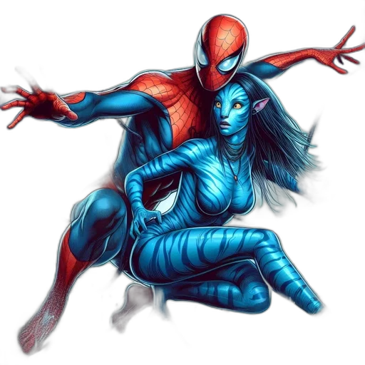 comic book art, concept art, fantasy art, photorealistic transparent PNG cut-out