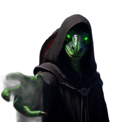 mask, staff, jacket, creature transparent PNG cut-out