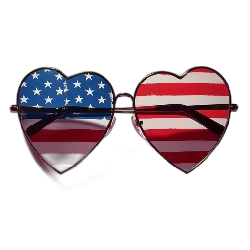 jewelry, american, heart, flag transparent PNG cut-out