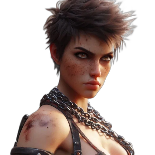 concept art, cyberpunk, photorealistic, fantasy art transparent PNG cut-out