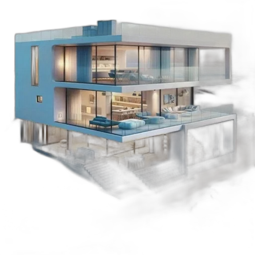 3d render, concept art, photorealistic, blue transparent PNG cut-out