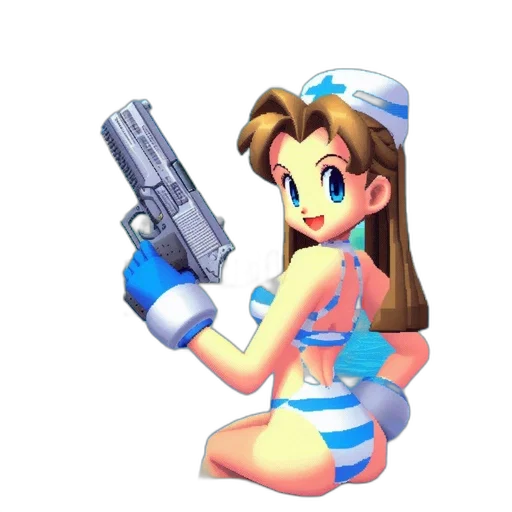 weapon, robot, dress, staff transparent PNG cut-out