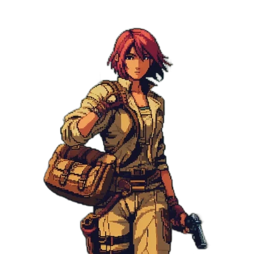 weapon, staff, jacket, concept art transparent PNG cut-out