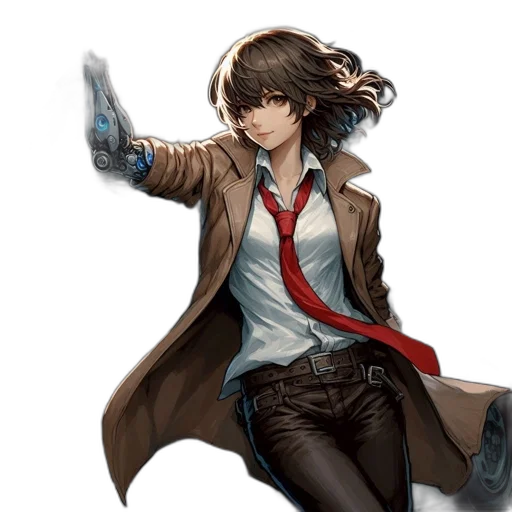 jacket, staff, weapon, concept art transparent PNG cut-out