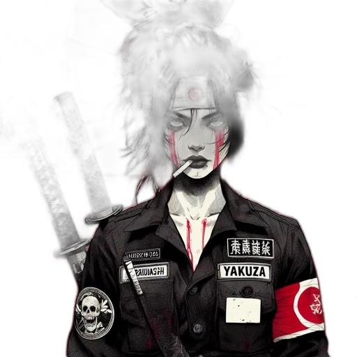 jacket, cyberpunk, concept art, comic book art transparent PNG cut-out