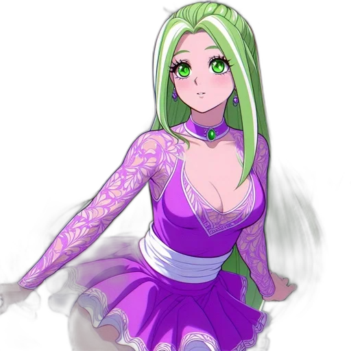 dress, staff, fantasy art, anime transparent PNG cut-out