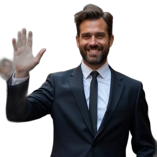 jacket, staff, face, robot transparent PNG cut-out