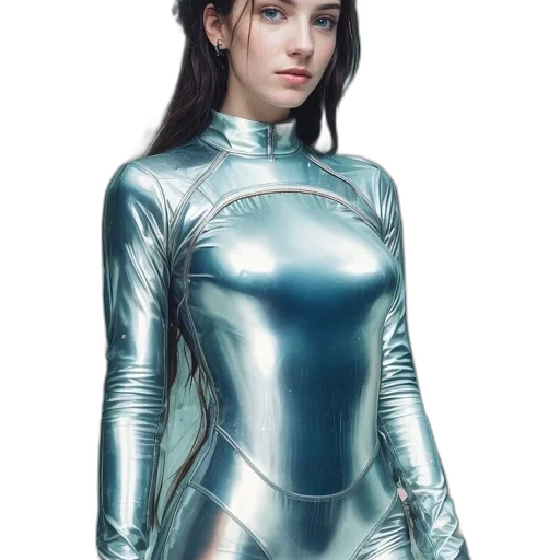 robot, dress, jacket, comic book art transparent PNG cut-out