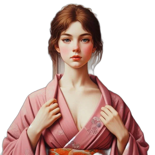 dress, jewelry, face, staff transparent PNG cut-out