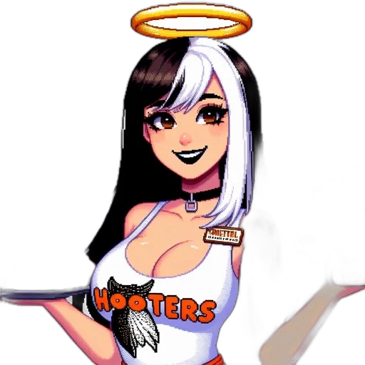 staff, pixel art, anime, cartoon transparent PNG cut-out