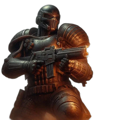 weapon, robot, concept art, 3d render transparent PNG cut-out