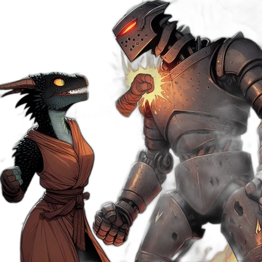 robot, concept art, comic book art, fantasy art transparent PNG cut-out
