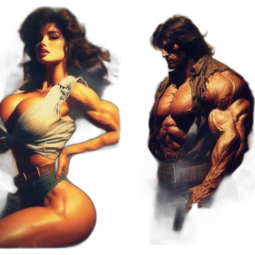 concept art, comic book art, fantasy art, photorealistic transparent PNG cut-out