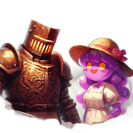 weapon, robot, hat, staff transparent PNG cut-out