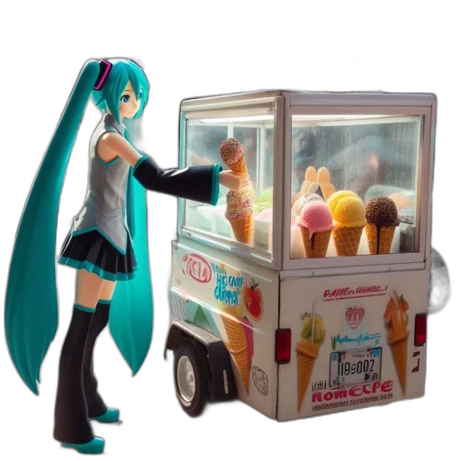 food, 3d render, concept art, vaporwave transparent PNG cut-out