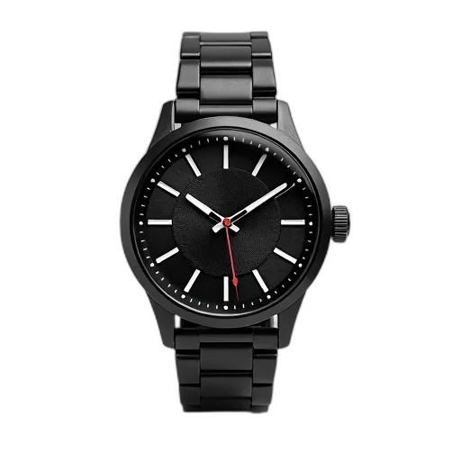 monochrome, black, wristwatch, textured transparent PNG cut-out