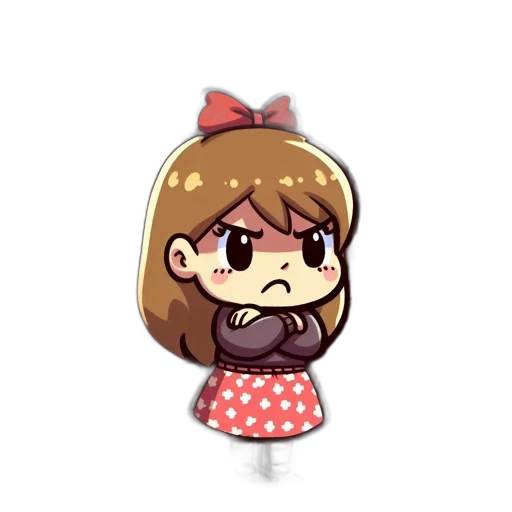 dress, staff, creature, hair transparent PNG cut-out