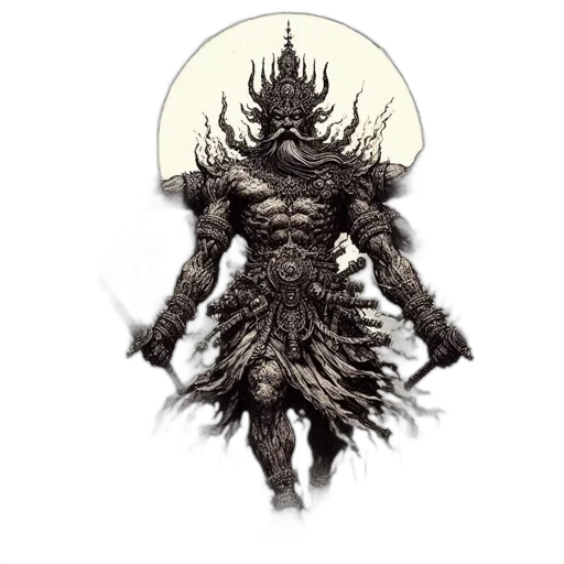 creature, staff, dragon, crown transparent PNG cut-out