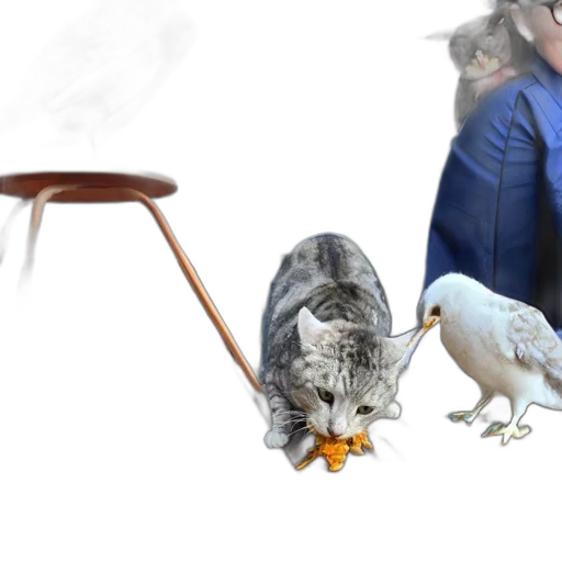 staff, animal, umbrella, furniture transparent PNG cut-out