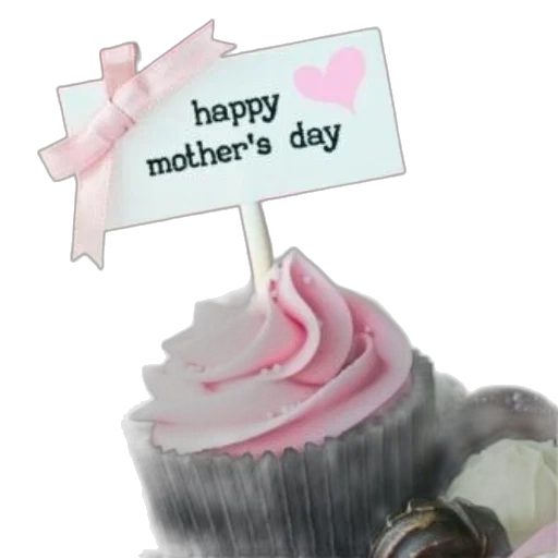 pink, frosted, cupcake, happy transparent PNG cut-out