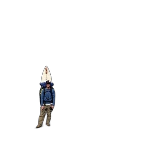 jacket, staff, umbrella, creature transparent PNG cut-out