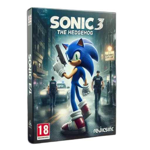 concept art, 3d render, mock-up, sonic transparent PNG cut-out