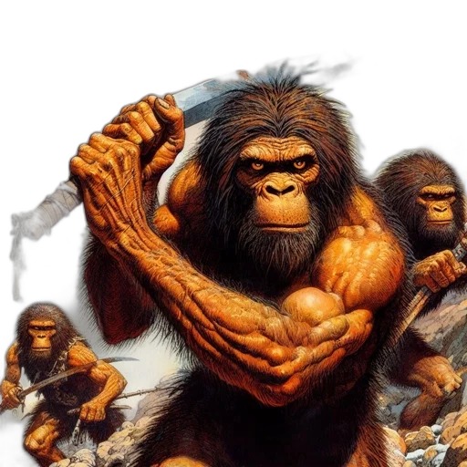 animal, concept art, photorealistic, comic book art transparent PNG cut-out