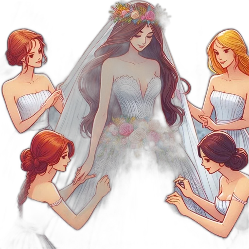 dress, crown, concept art, fantasy art transparent PNG cut-out
